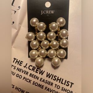 J. Crew Gold and Cream Pearl Drop Earrings